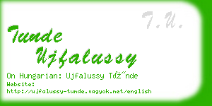 tunde ujfalussy business card